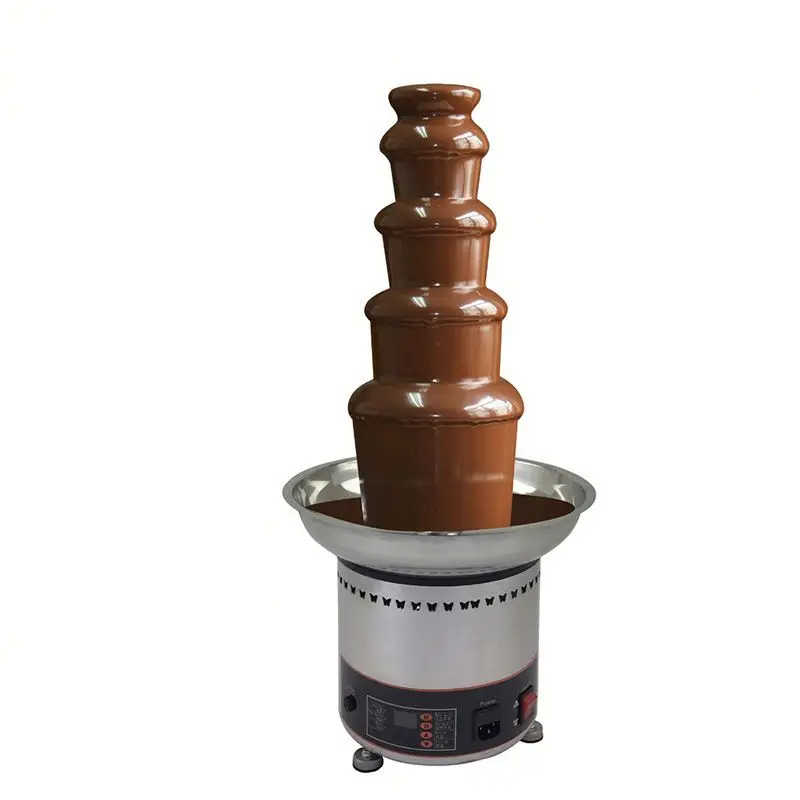 5 Tiers Stainless Steel Commercial Chocolate Fountain Machine Chocolate Fondue Machine Hot Chocolate Dispenser Multifunctional
