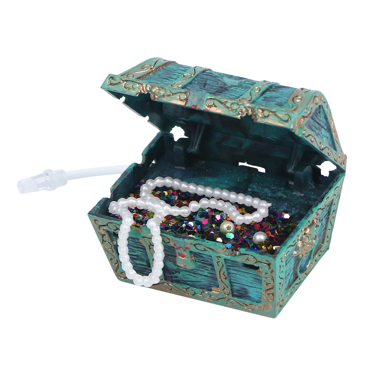 

Fish Tank Treasure Box Aquarium Decoration Resin Craft for Fresh and Salt Water Creative Underwater Ornament Safe Fish Hideaway