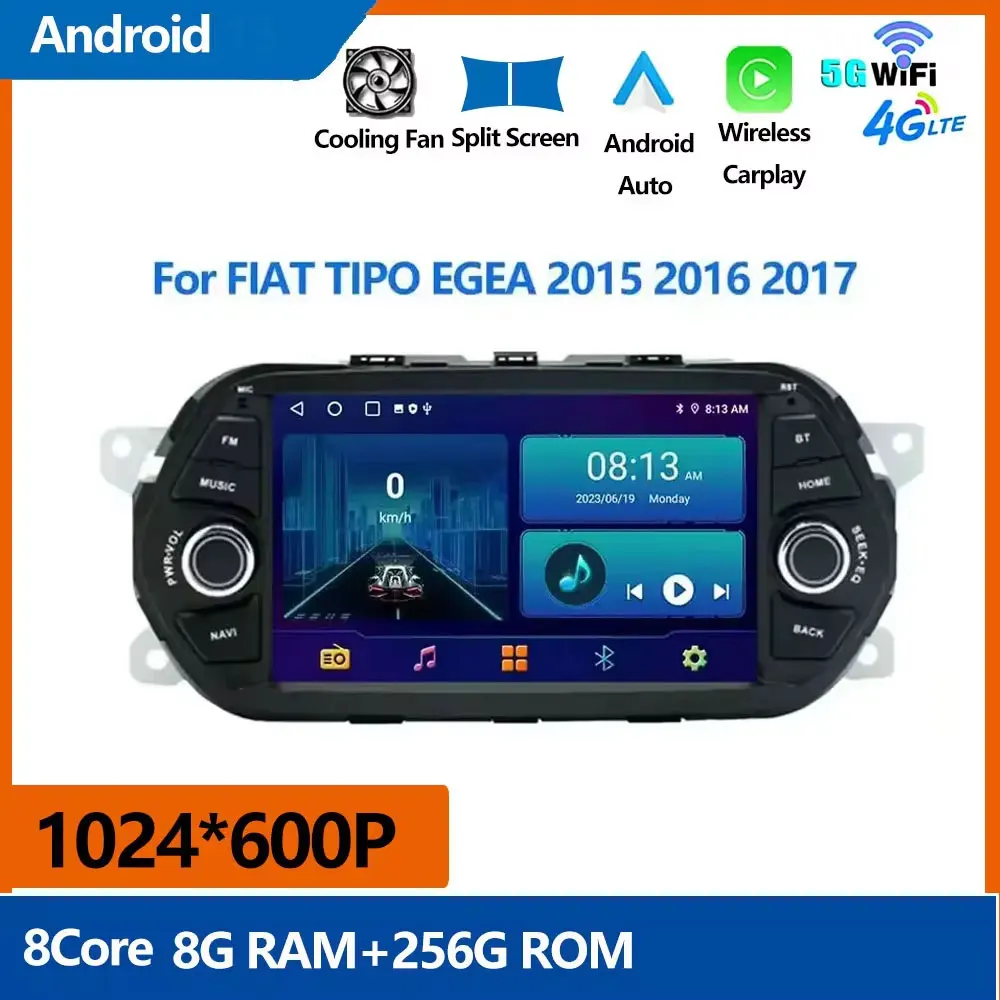 

Car Radio For FIAT TIPO EGEA 2015-2017 Android Auto Carplay 7Inch GPS 7850 RDS 5G Wif DSP BT Car Multimedia Video Player No 2Din