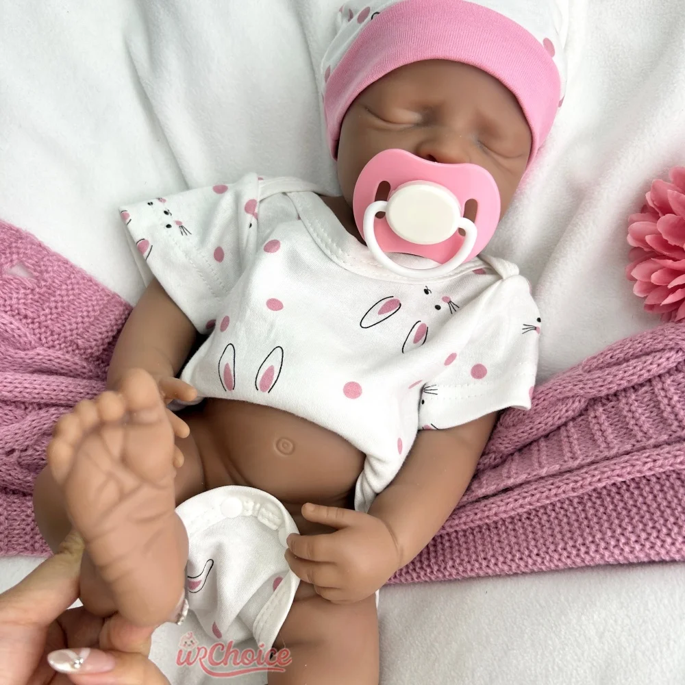 44 cm completamente morbido bocca aperta ragazza realistica in silicone rinato bambino impermeabile coccolone bambola comfort per regalo di Natale da collezione