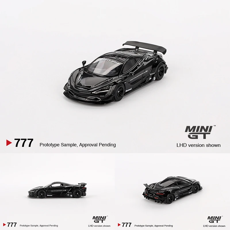 Pressa MINIGT 777 1:64 LBWK 720S LB funziona giocattoli da collezione modello Diorama pressofuso nero