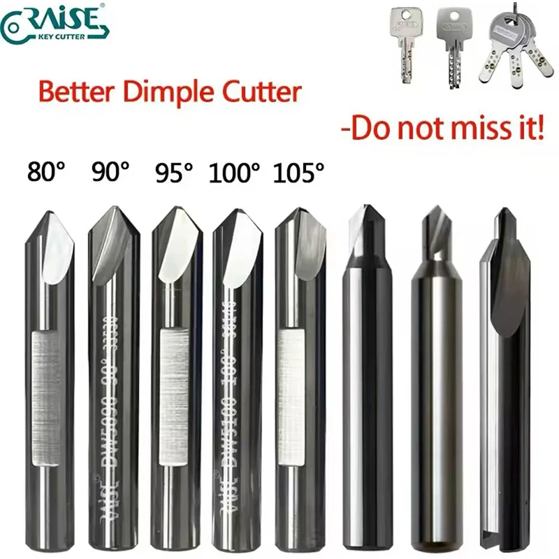 Key Machine Dimple Cutter 90° 95° 100° 105° F1W F20W F6W Compatible With SILCA Keyline JMA Locksmith Tools