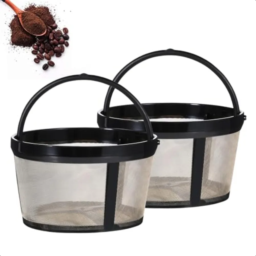 

2 шт. многоразовые фильтры для кофе, 45 чашек, нейлоновая сетка, корзина для фильтров для кофе, фильтры для кофейника, совместимые с кофеварками Mr. и Br