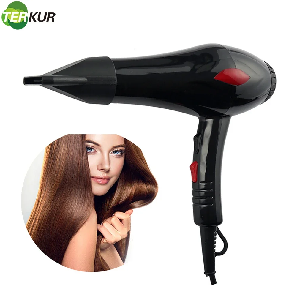 Salon Hair Dryer 1800W AC Motor 5 Speed 3 Heating Blowdryer Strong Wind Blower 1 Nozzle