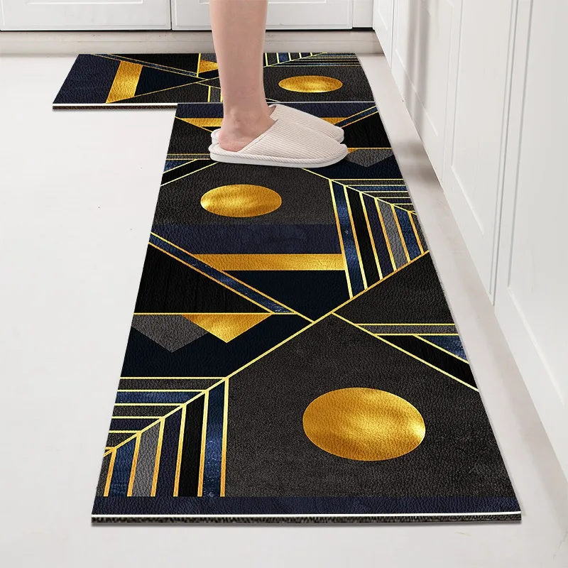 Anti-slip, Oil-proof, Household, Erasable, No-wash Pvc Leather, Waterproof Long Strip Mat, Dirt-resistant Carpet