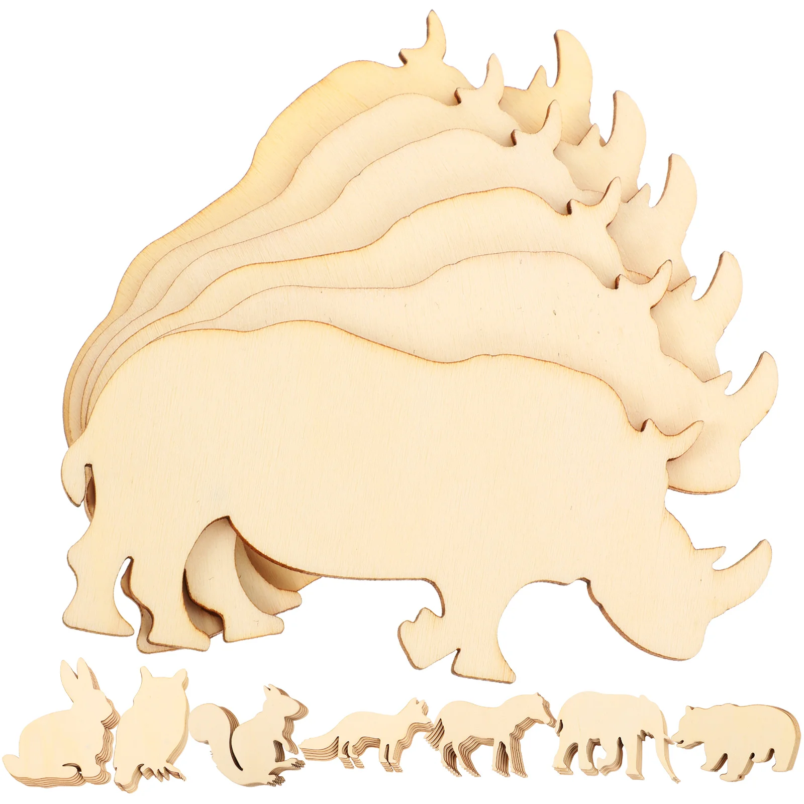 

48pcs Wooden Animal Cutouts Unfinished Woodland Forest Craft Diy Gift Decorative Tags Painting Wood Cutouts Christmas Tree