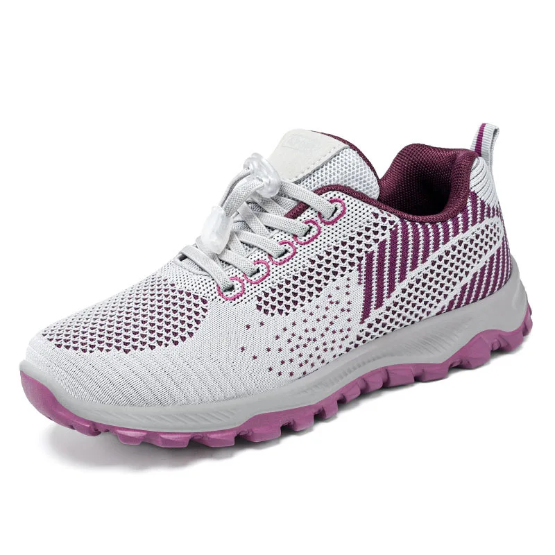 

2024 Women Girls Running Breathable Sneakers Shoes Ladies Sport Shoes High Quality Flats Mesh Shoes Walking platform Old Women