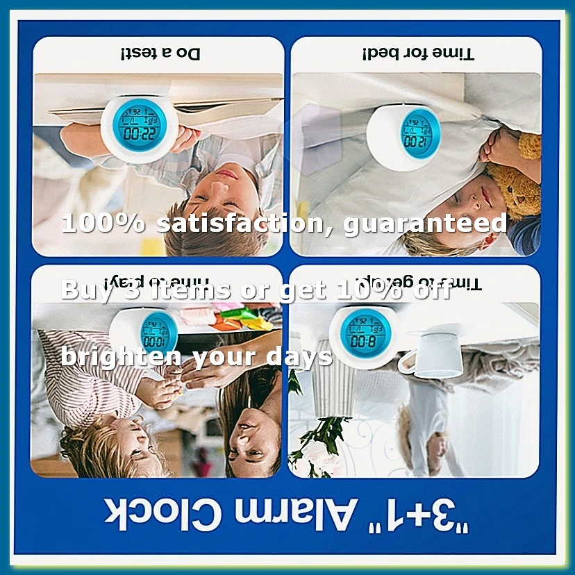 Kids Alarm Clock - Wake Up Light Digital Clock With 7 Colors Changing, Control And Snooze Function For Bedrooms