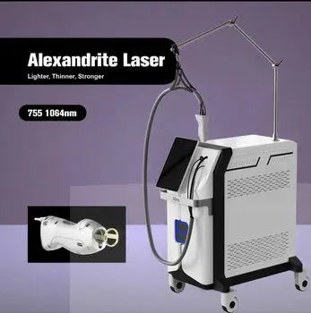 KEYLASER K610 Standing Stationary Laser Hair Removal Machine Alexandrite Laser 755nm/1064nm High Strength Semiconductor Cooling