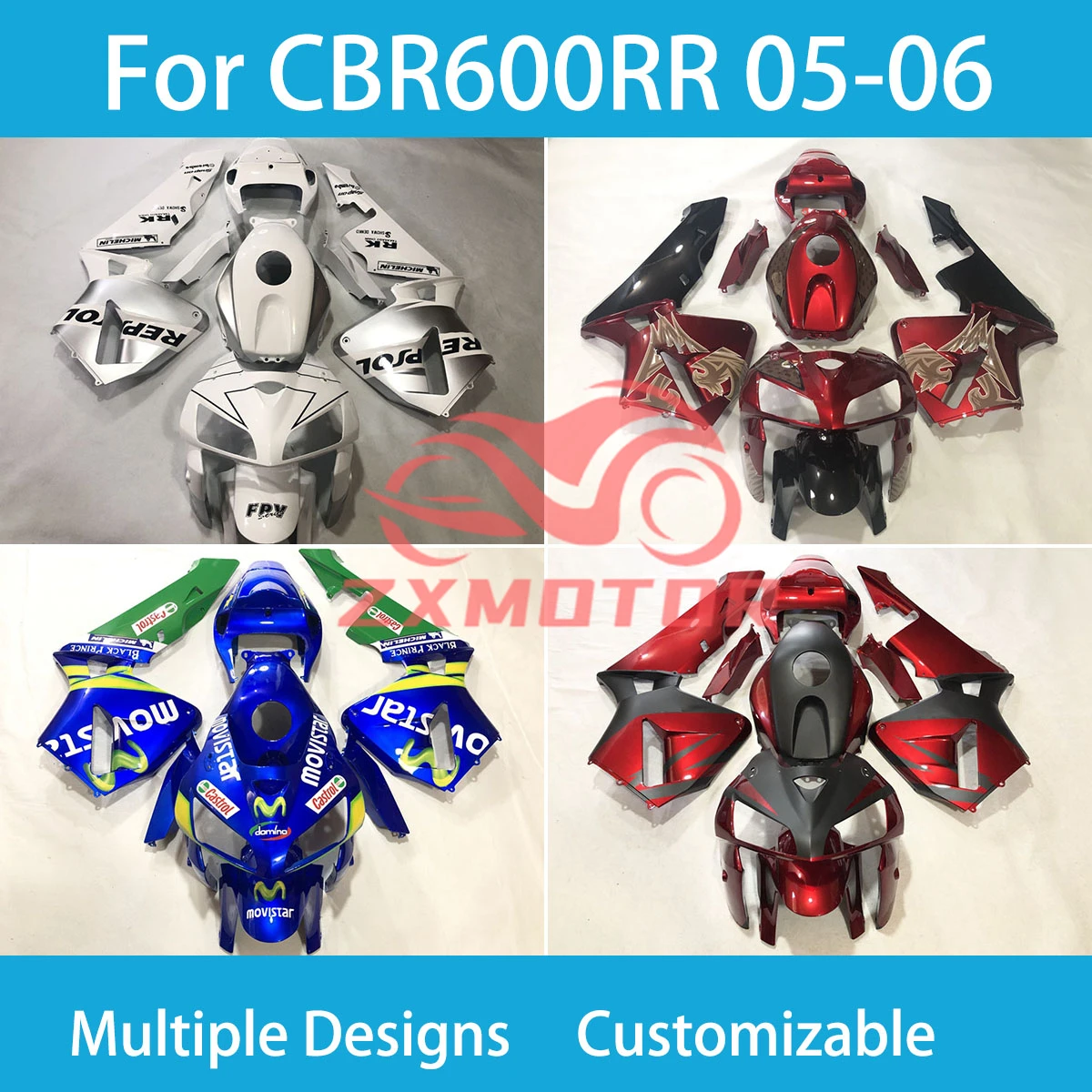 For Honda CBR 600RR 2005 2006 Trail Bike Fairing Kit CBR 600 RR 05 06 Motorcycle Complete Body Plastics Covers Fairings New