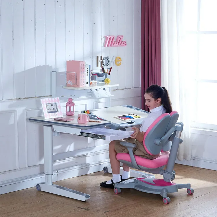 

Лидер продаж, детский учебный стол, детская мебель с книжной полкой, набор картонных материалов, современный обучающий стол и стул для детей от 3 до 18 лет