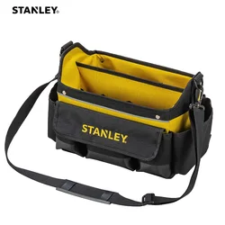 Stanley STST1-70718 Open Mouth Tote Tool Bag Multi-Pockets Storage for Small Parts 12 Inch Convenient Bag for Work tools repair