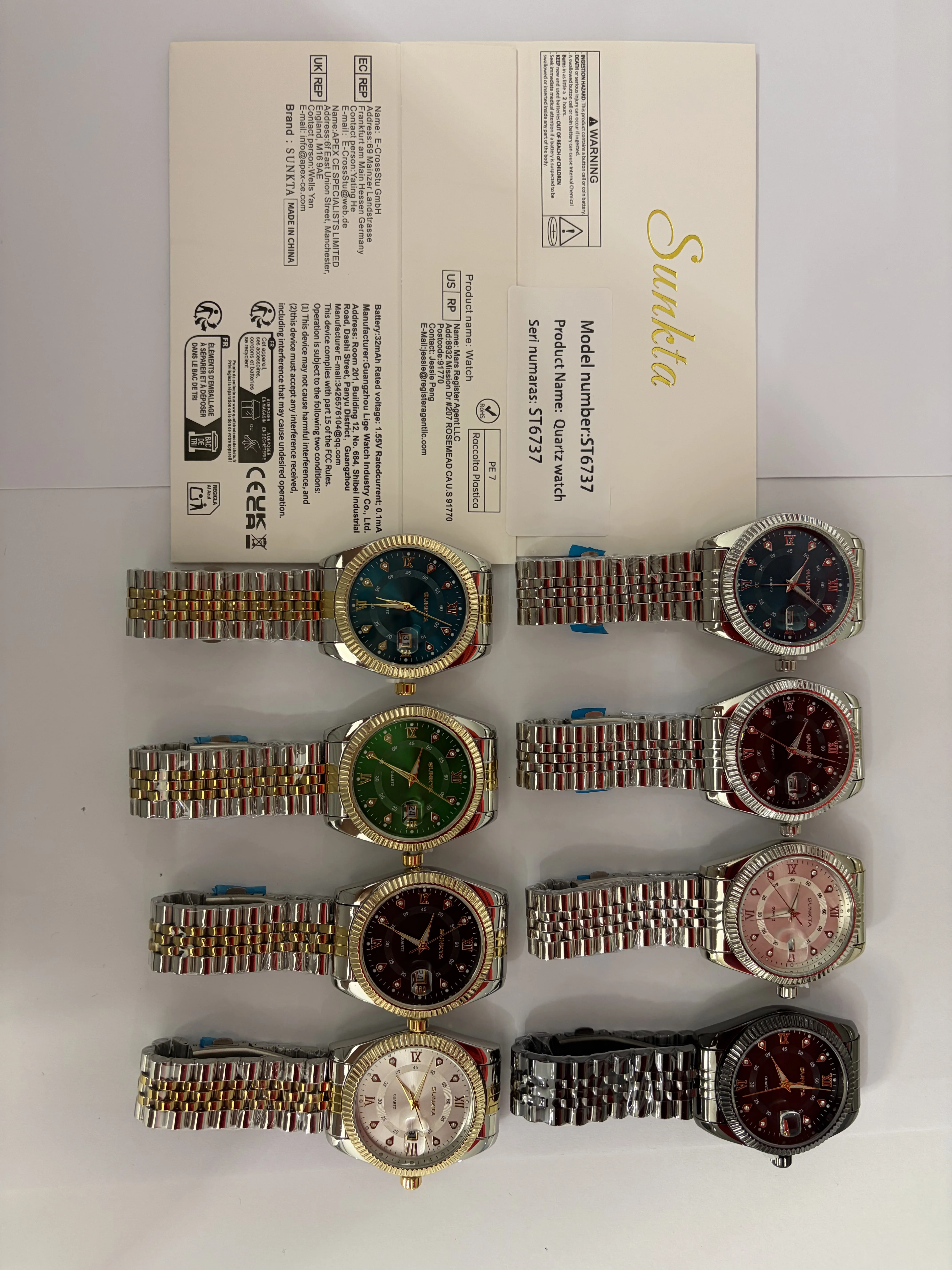 SUNKTA Top Brand Men Watch For Women Calendar Quartz Woman Watch Waterproof Luminous Watches Simple Fashion Elegant Ladies Clock