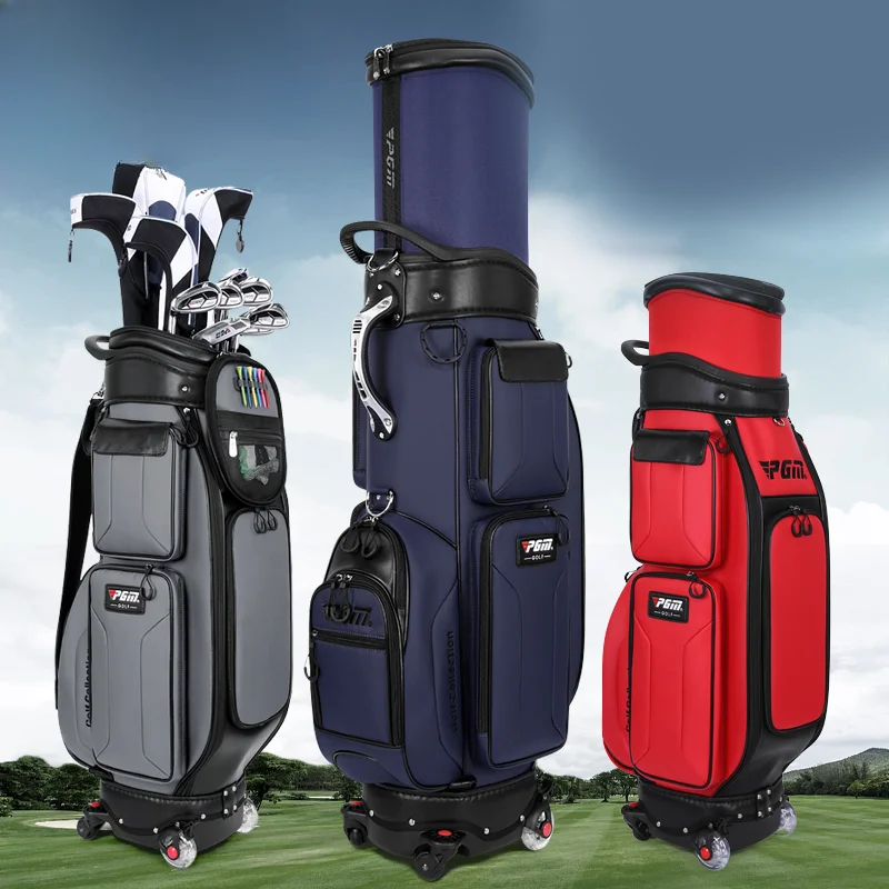 PatentTelescopic golf bag men golf bag 4wheel golf waterproof bag