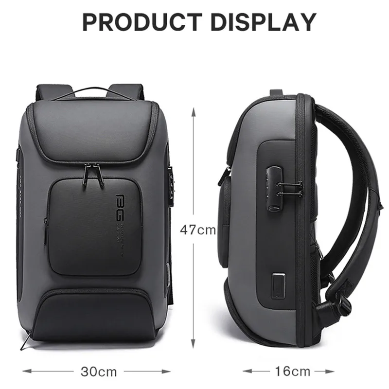 Imagem -02 - Bange Moda Anti-roubo Novo Estilo Grande Capacidade Usb Carregamento Mochila Impermeável Oxford Casual Bolsa de Viagem para Masculino