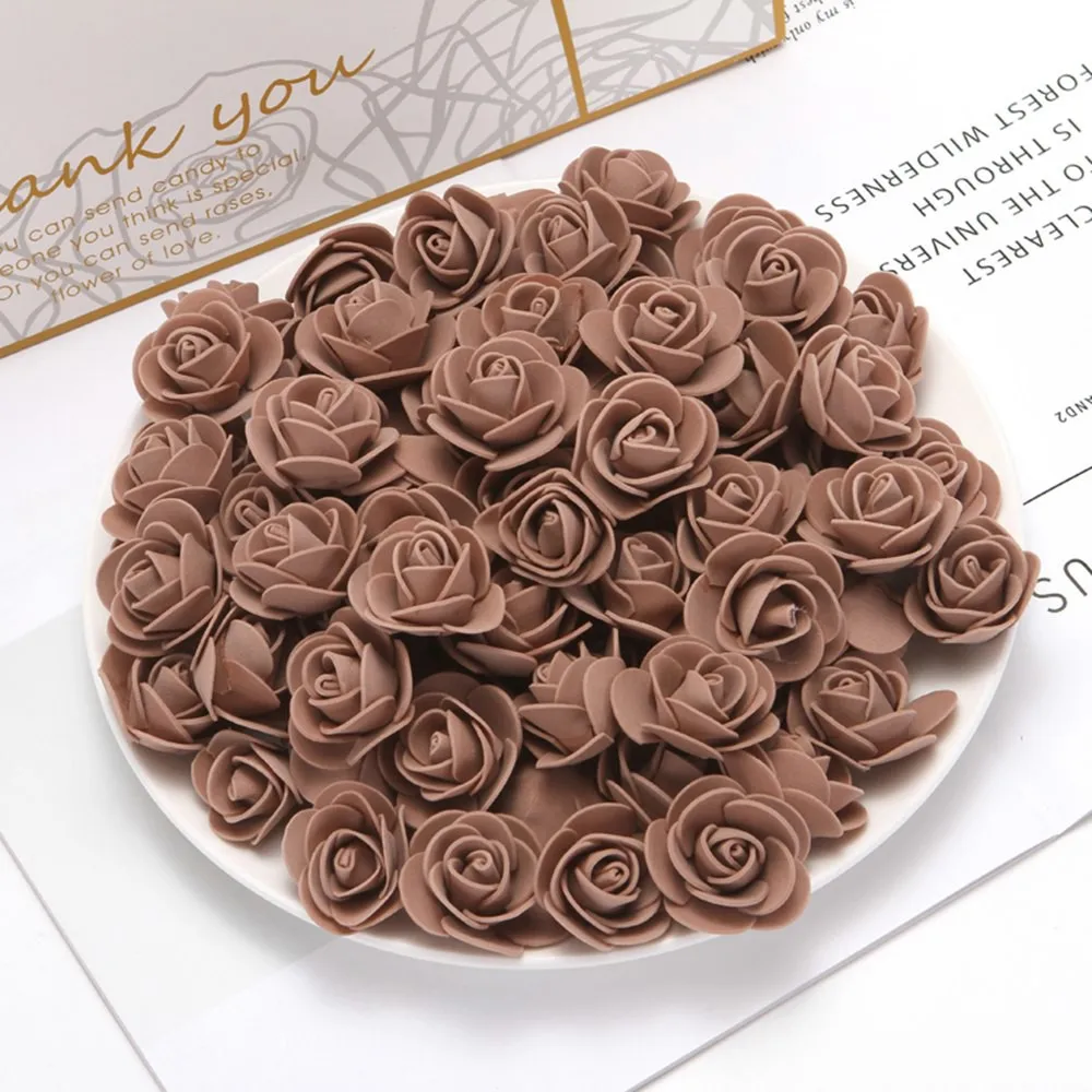 100 stücke 3,5 cm PE Mini Künstliche Blumen für Home Hochzeit Decor Zubehör Gefälschte Foma Scrapbooking Blase Bears Dekorative – Detail 12