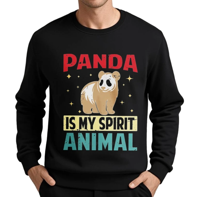 Unissex outono meninos moletom com capuz panda é meu espírito animal street wear treino confortável o pescoço moletom anime com capuz novo moletom