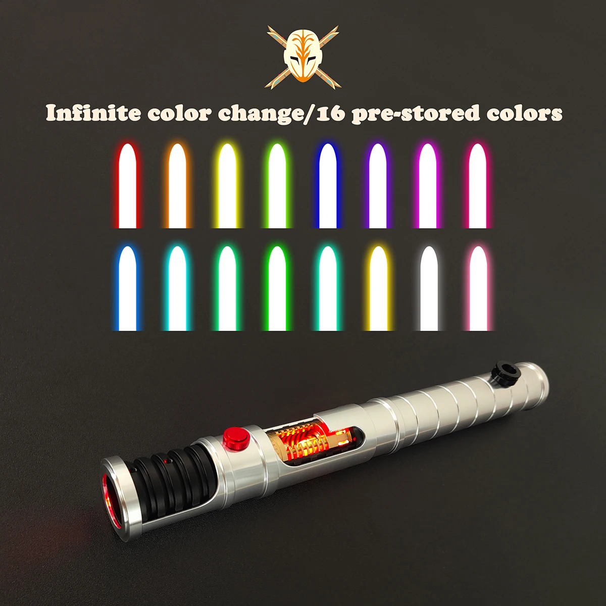 Lightsaber Neopixel Jedi Laser Sword Metal Hilt Heavy Dueling Sensitive Smooth Infinite Changing Hitting Sound LTG Light Saber