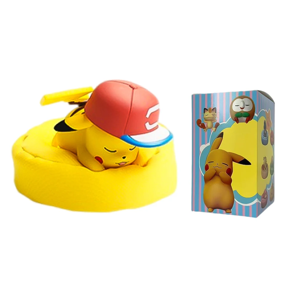 Anime Pokémon Blind Box Modellfigur 1-12 Stück Pikachu Schlaf-Serie Innenraumfigur Schlafende Position Spielzeug Geschenk für Freunde