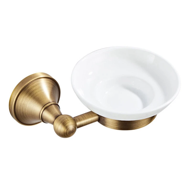 SEWS-Antique Soap Dish Holder Bronze Brushed Bathroom Soap Dishes Holder With Ceramic Dish Holders For Bathroom Toilet