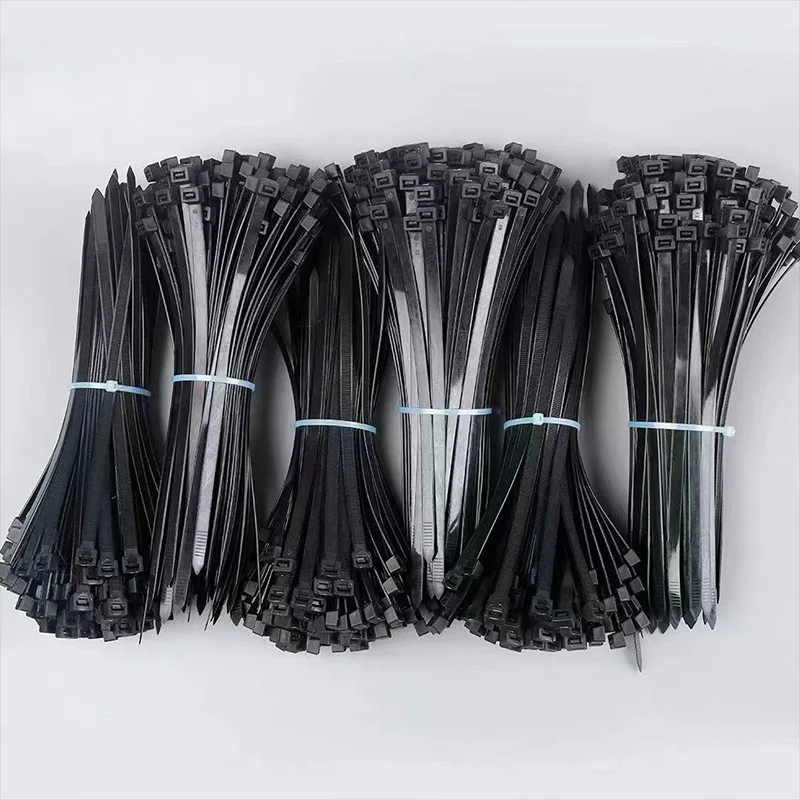 1-1000pcs Plastic Flanges Ties Cable Greenhouse Plastic Straps Velcro Nylon Cable Ties Clamp Self-locking Fastening Wire Ties