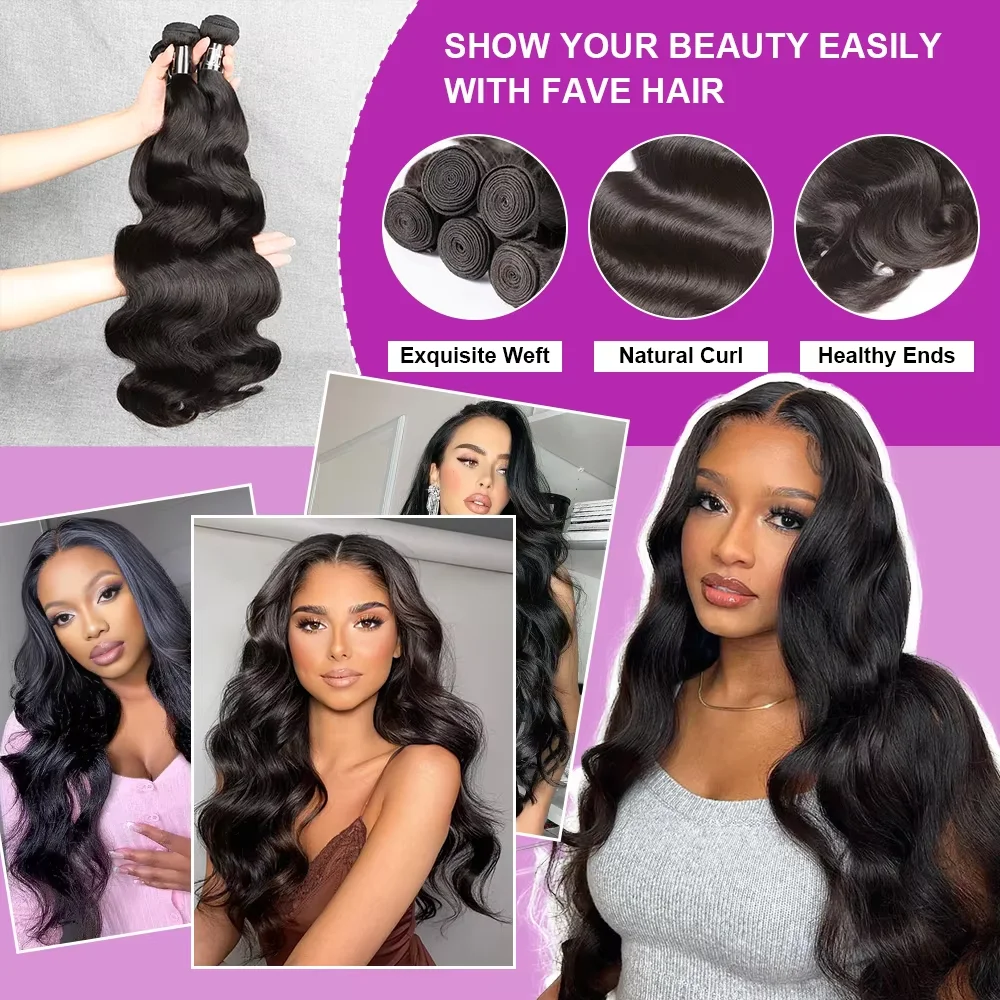 30 32 بوصة الجسم موجة 100% نسج حزم الشعر البشري وصلات شعر خام البرازيلي الطبيعي الأسود موجة المياه 2 3 4 حزمة للنساء #6