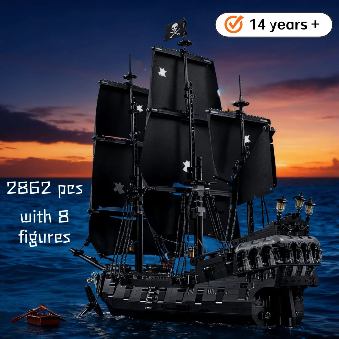 

2862 PCS New Pirates of The Caribbean Ship Model 10365 Captain Jack Black Pearl Boy Large and Difficult Building Blocks Toy