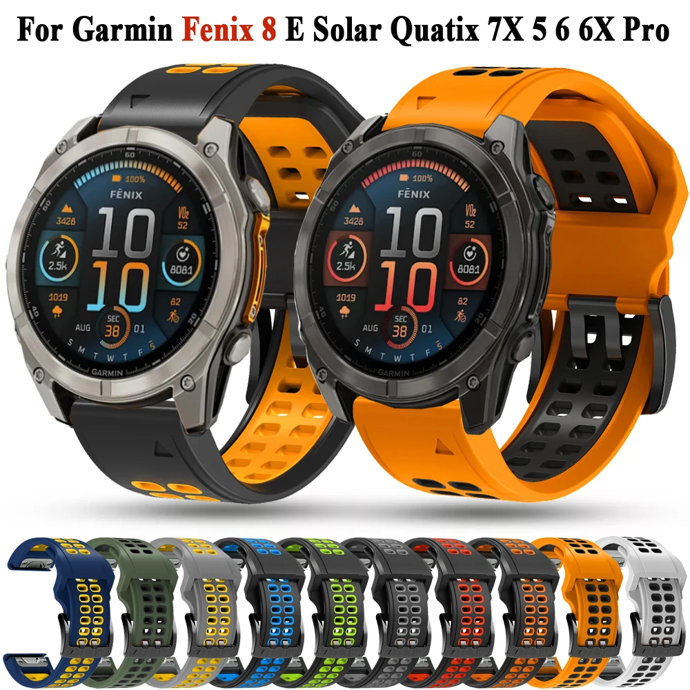 Quickfit 22mm 26mm bracciale per Garmin Fenix 8 47 51mm Quatix 7 7X 6 6X Pro 5 5X Plus/Fenix E/Forerunner 945 955 cinturino cinturino