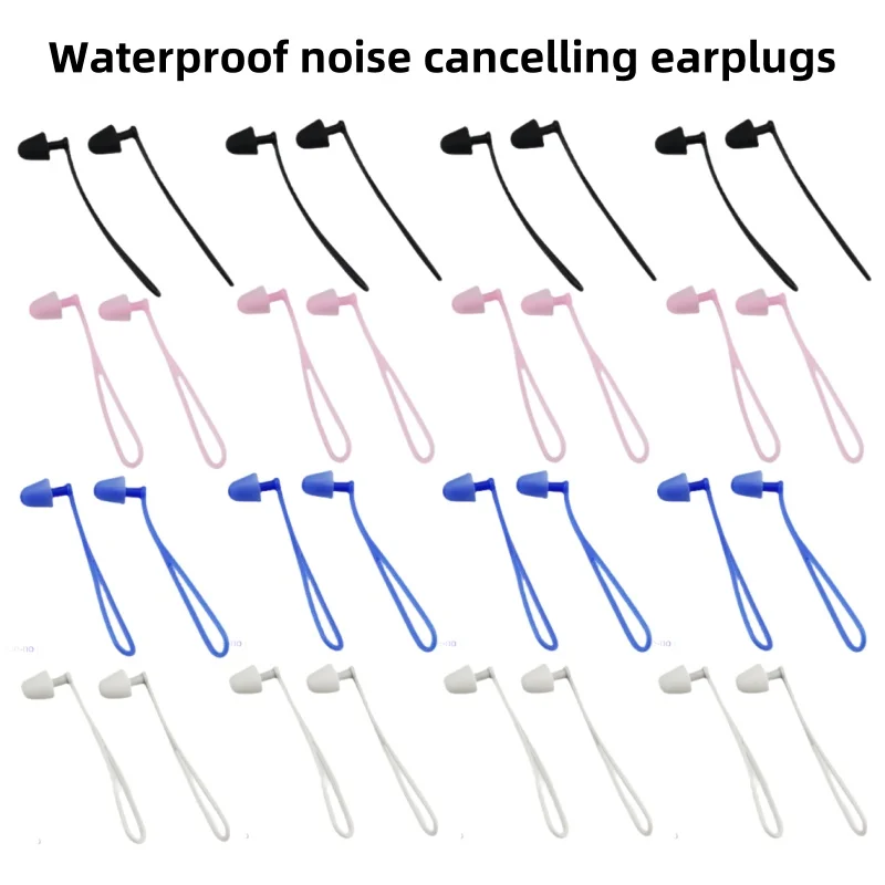 Swimming Earplugs Waterproof Nose Clip Prevent Water Noise Reduction Protection Ear Plug Soft Silicone Swim Dive Supplies