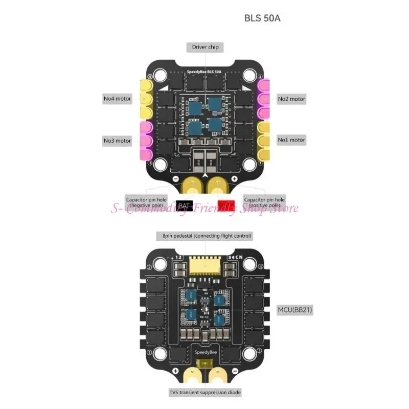 85AE Versatility 50A 4 in 1 ESC & 30x30F4 Flight Controller for Various Applications