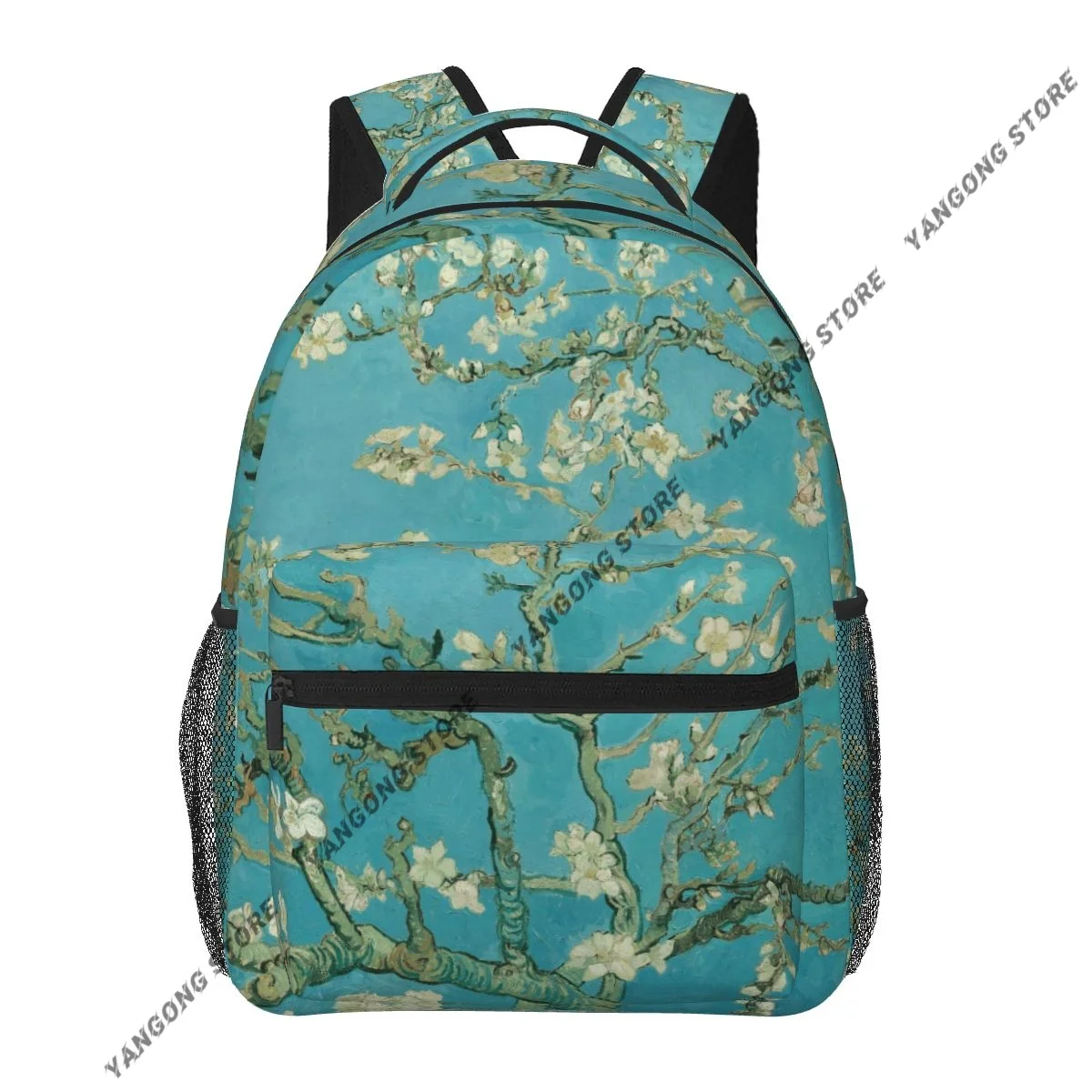 

2026 Unisex Van Gogh Blossoming Almond Tree Travel Daypack Laptop Backpack Book Schoolbags Feminina School Casual Women Bag