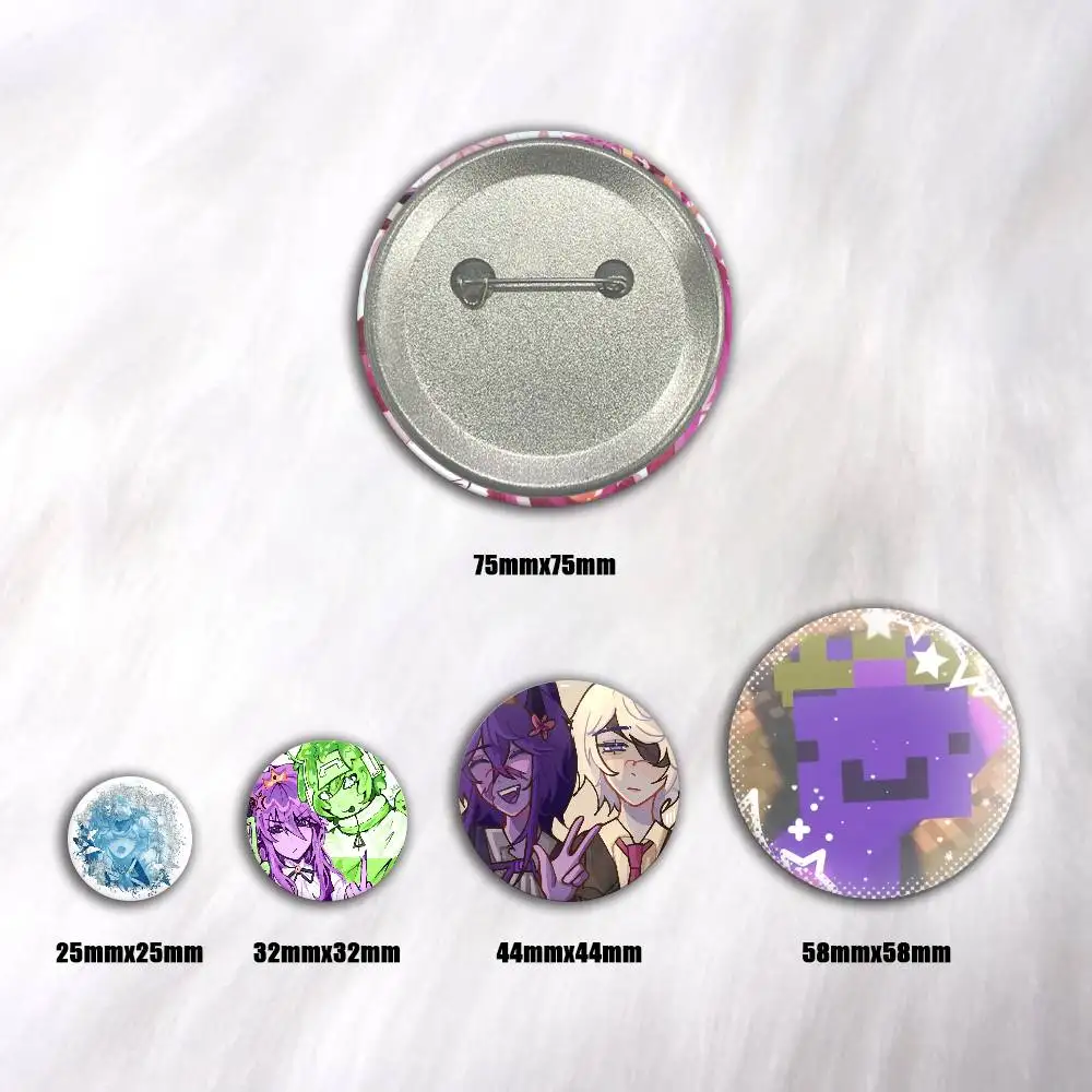A-e-Egg T-Tax Duo Wemmbu Cosplay COSTUME Badge Pin Tinplate Brooch Prop Xmas Gift Birthday Gift