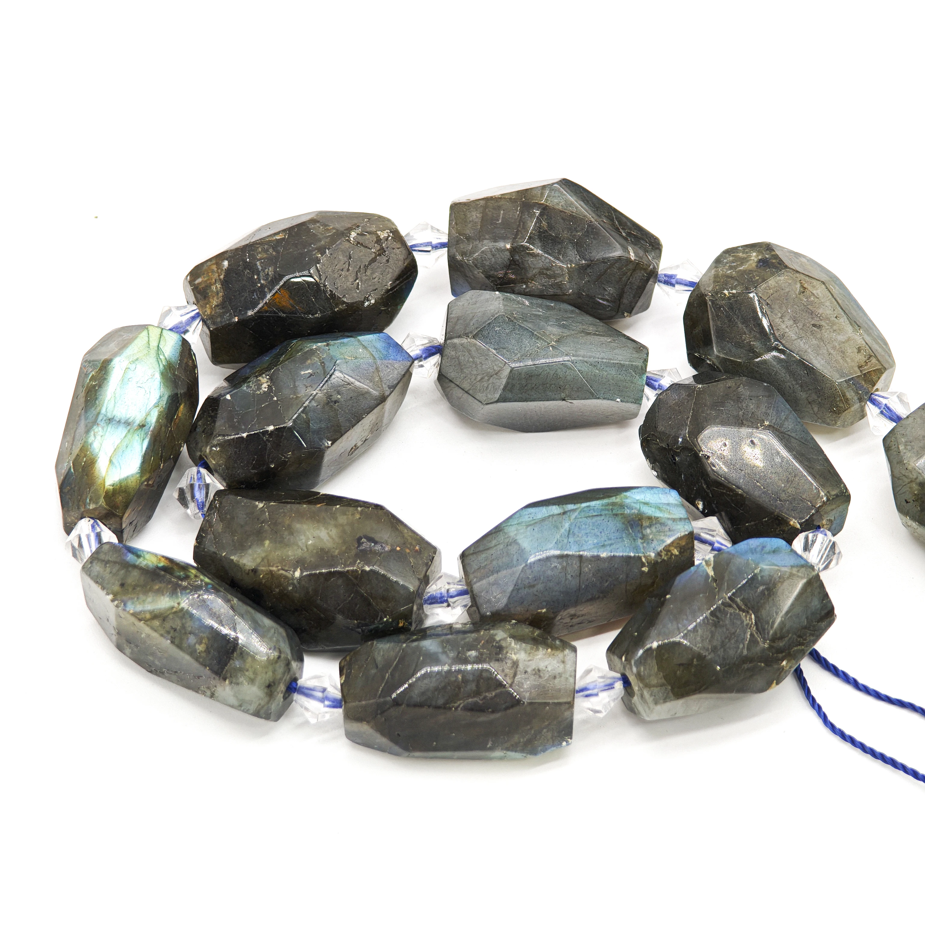 

18x25mm Natural Stone Labradorite Amethyst Rose Quartz Apatite Beads Irregular Spacer Beads For Jewelry Making Charms Bracelet