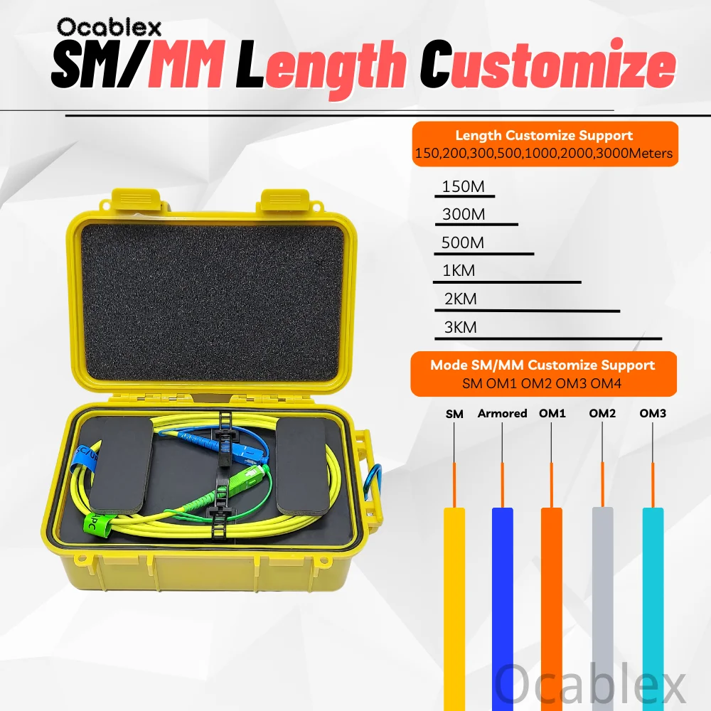 Imagem -05 - Fibra Óptica Otdr Lançamento Cabo Box Dead Zone Eliminator Anéis 1310 nm 1550nm 1km sc Upc-sc Apc