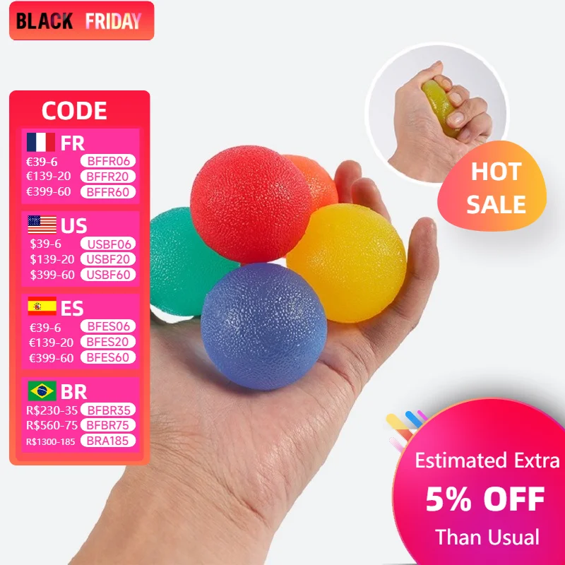 Impugnatura a mano Egg Gripping Ball Finger Trainer palestra Fitness attrezzatura per esercizi a casa Antistress Handgrip Expander rinforzo muscolare