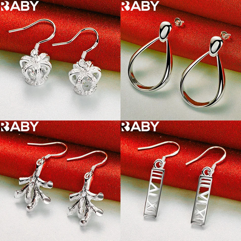 

URBABY 925 Sterling Silver Geometric Drop Earrings For Women Creativity Gifts Street All-match Party And Daily Wear