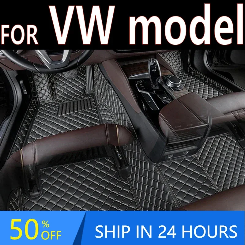 

Leather Car Floor Mats For vw Amarok Golf Mk4 up Mk3 Jetta Alhambra Caddy 2022 2023 Accessories