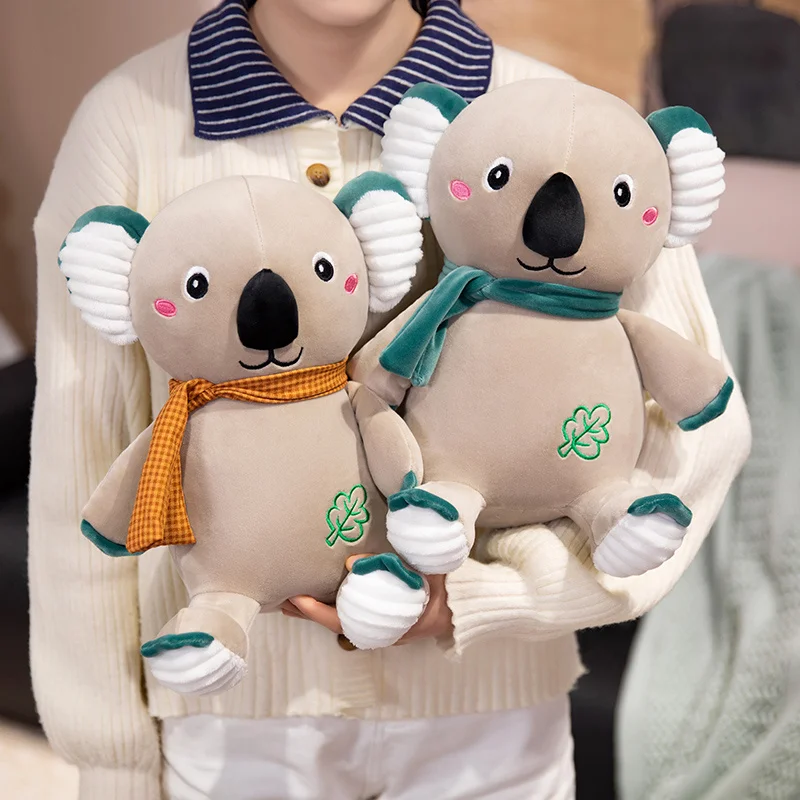 Simulatie 30 cm Koala met Kleur Sjaal Knuffels Leuke Australië Koala Knuffeldier Speelgoed voor Kinderen Kerstcadeaus Decor