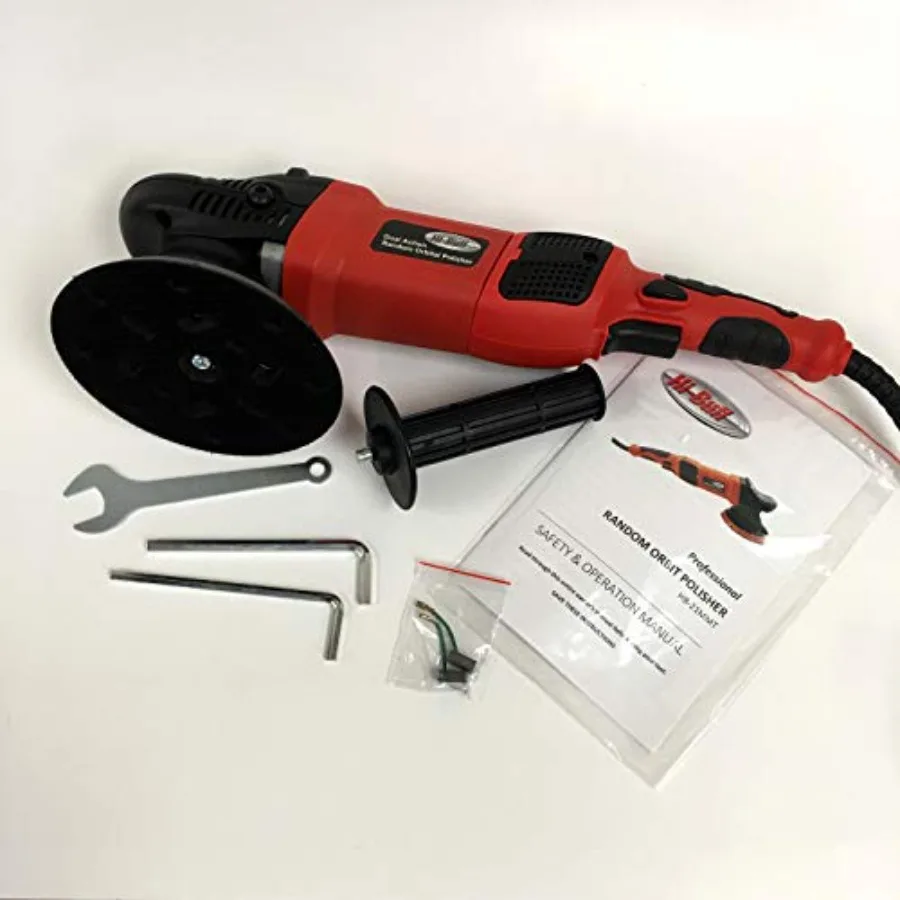 HI BUFF 롱 쓰로우 듀얼 액션 랜덤 오비탈 폴리셔 (21mm 스트로크 및 헤비, 미디엄, 라이트 스타팅 패드 세트 포함)