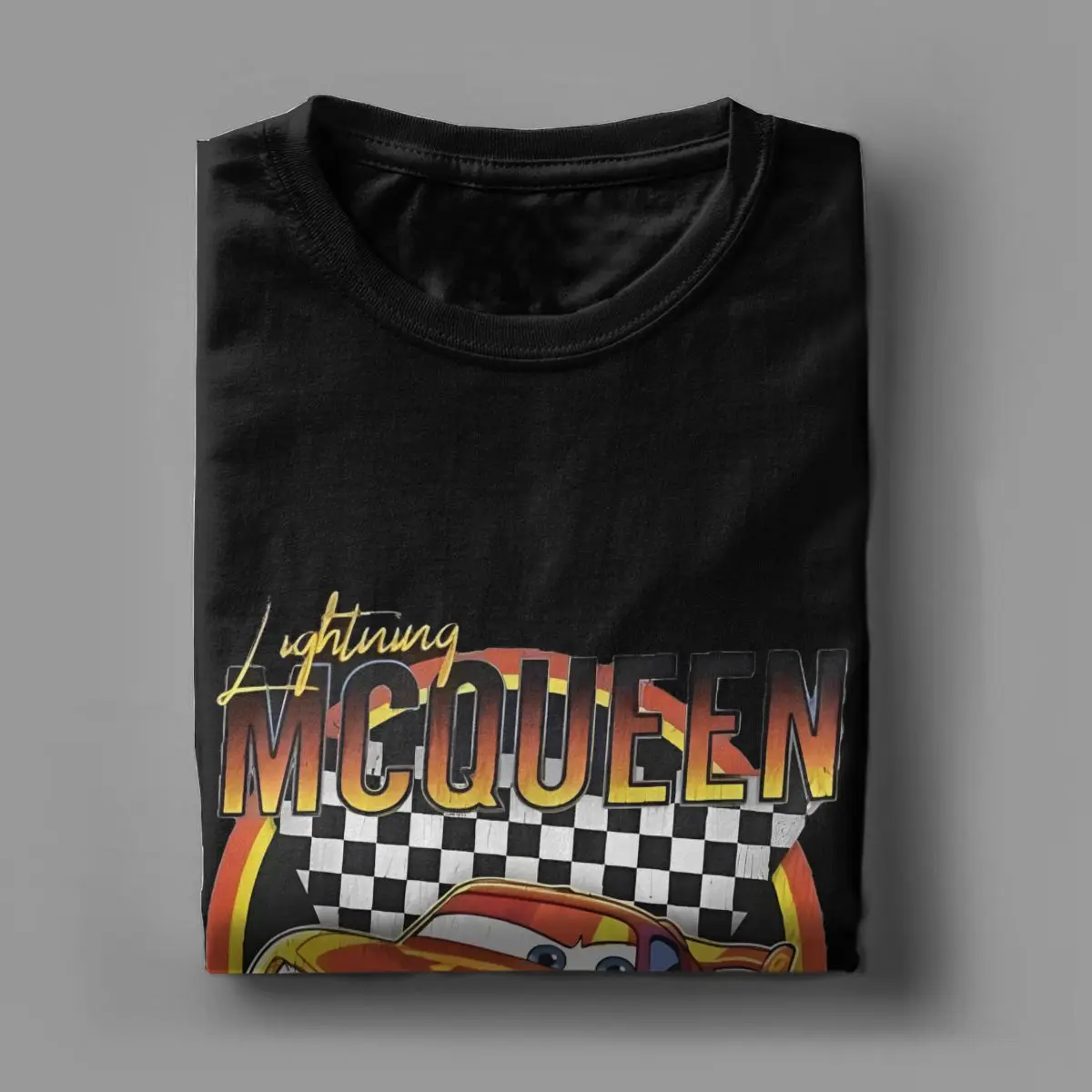 Camiseta de Rayo Mcqueen para hombre, camisa 100% de algodón con cuello redondo, manga corta, Idea de regalo