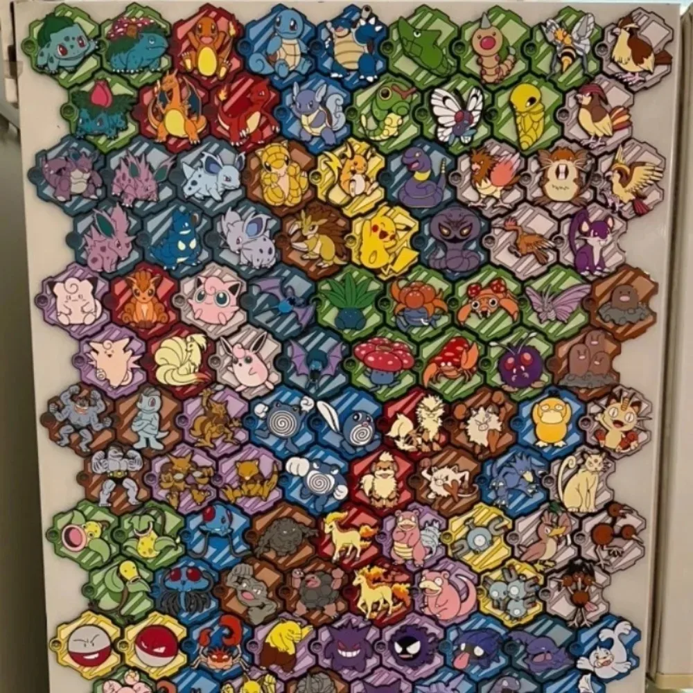 Pokemon PTCG Collected 151 Fridge Magnet Gift Box Chinese Gifts Box Trading Cards Jigsaw Fridge Magnets Collectible Blind Boxes