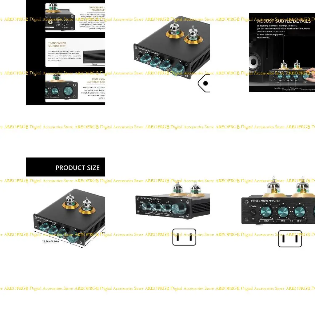 

E21E Power Amplifiers HIFI Receiver Amplifiers Front Low Bass Adjustment Preamp