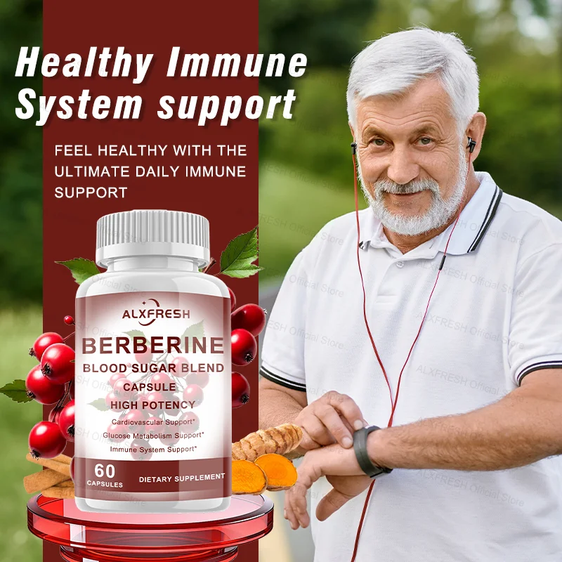 كبسولات بربرين لتنظيم نسبة السكر في الدم وتحسين مقاومة الأنسولين ومتلازمة المبيض البولي والأوعية الدموية والكرسي الدهني