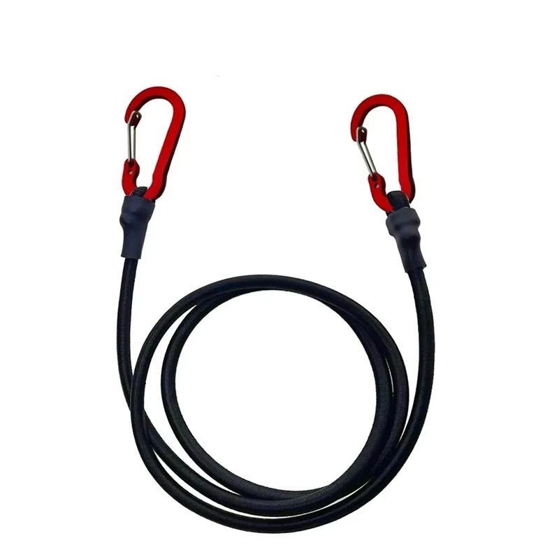 Heavy Duty Bungee Cord Elastic Tie Strap String Carabiner Hooks Kayak Cycling Luggage Packing Ropes Camping Accessories