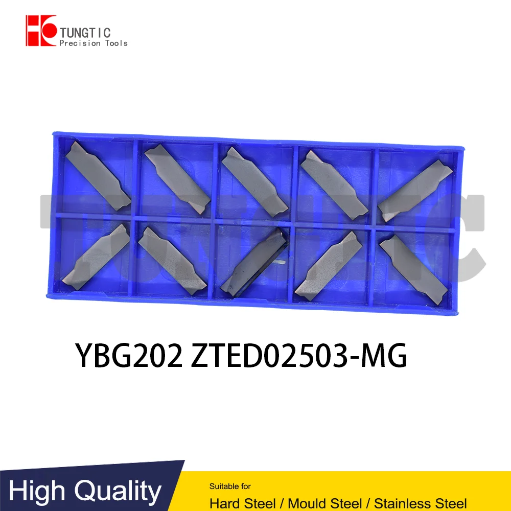 

ZTED02503-MG YBG202 YBG302 ZTED02503 CNC Insert Lathe Machining Metal Turning Tools Parting Grooving Inserts