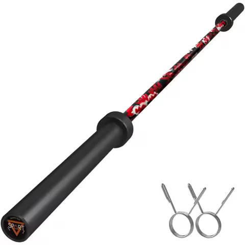 7FT Barbell Bar with Weight Plate Set Combo Solid Bar with Bearings 700Lbs Capacity Weight Bar... product image