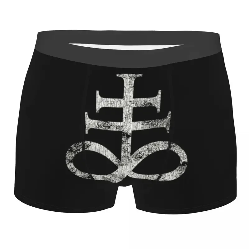 Worn Leviathan Satanic Cross Underwear Men Breathbale Sigil Of Baphomet Boxer Briefs Shorts Panties Soft Underpants Male