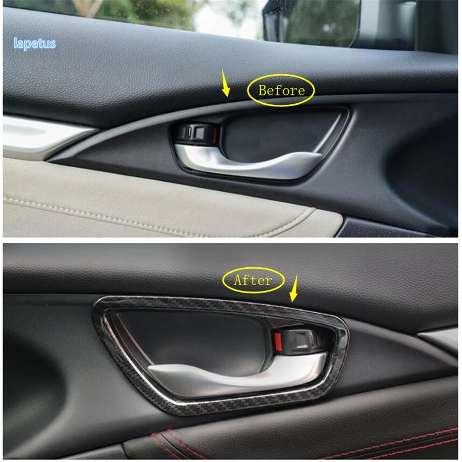 Car Pillar A Speaker Reading Lamp Light Door Handle Bowl Dashboard Decoration Frame Cover Trim Fit For Honda Civic 2016 - 2020