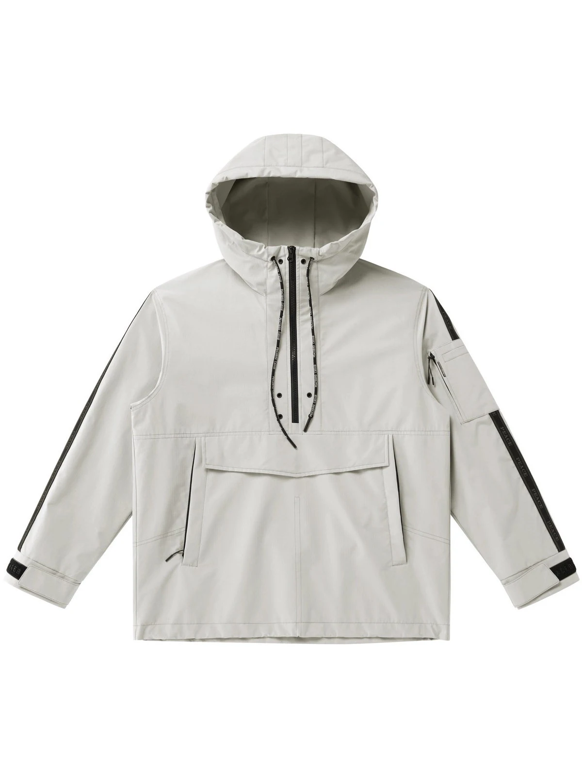 

Ветровка-пуловер с капюшоном для активного отдыха, свободного кроя, легкая, на молнии, B403, удлиненная, стандартная длина