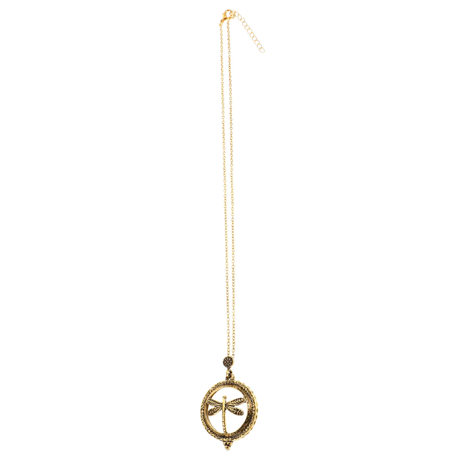 Dragonfly Magnifying Glass Necklace Pendant Retro Vintage Elegant Jewelry Gift Necklace for Women Fashion Neck Accessories